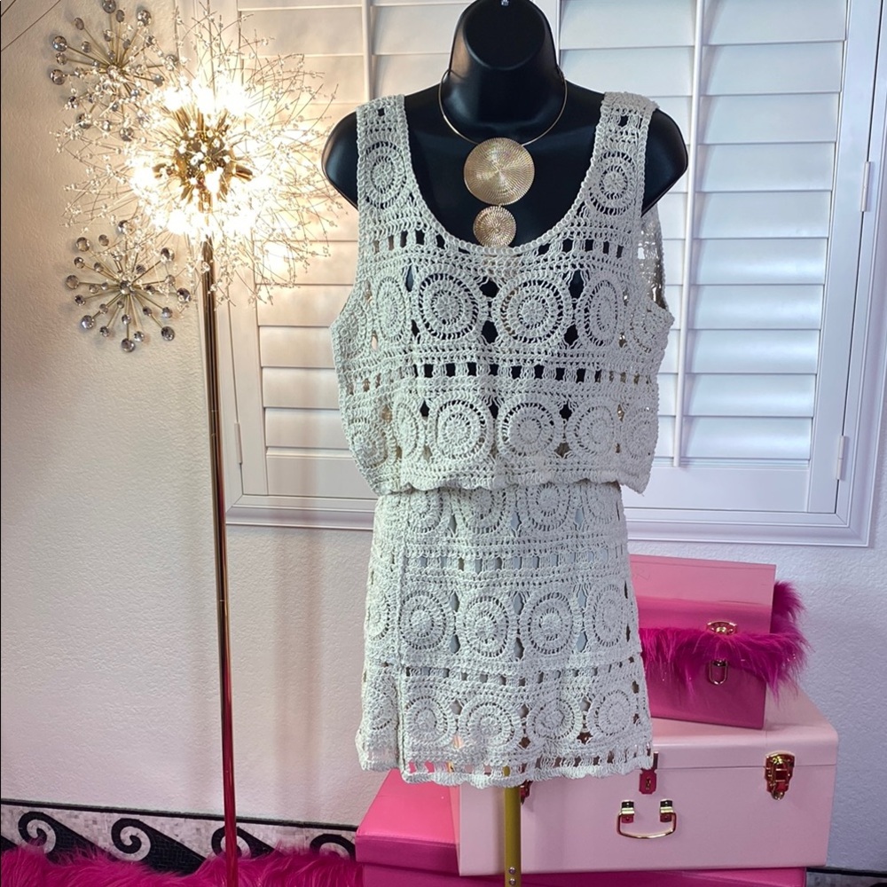 Boho Bliss Ivory Crochet 2-Piece Set